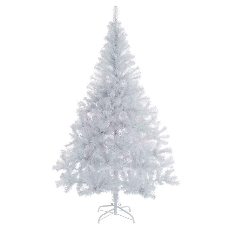 Casaria Künstlicher Weihnachtsbaum, 180 cm mit Metallständer 533 Spitzen Schneller Aufbau Weihnachten Weihnachtsdeko Tannenbaum Christbaum PVC Weiß