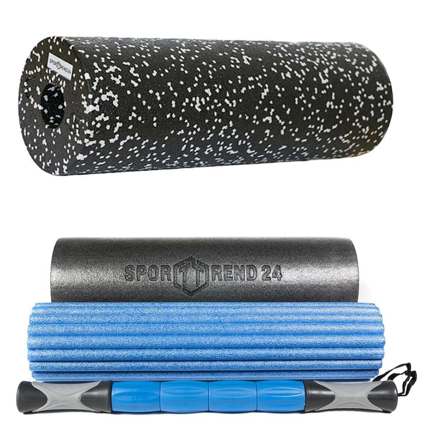 Rolle Bindegewebsrolle Yogarolle Set 15cm, Faszienrollen Pilatesrolle Schaumstoffrolle x Sporttrend + 45 Massagerolle 3 in Massagerolle 1 24