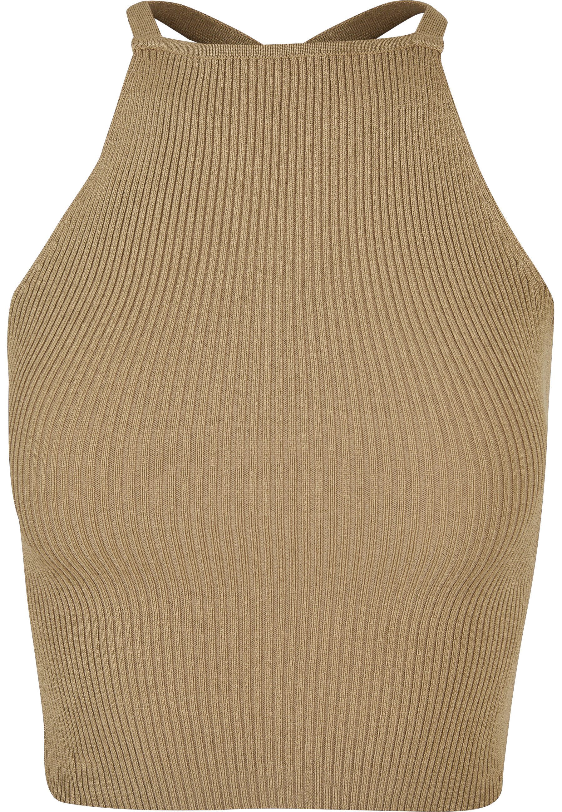Yoga & Relax Shirt Urban Classics Damen Ladies Rib Knit Crossed Back Top