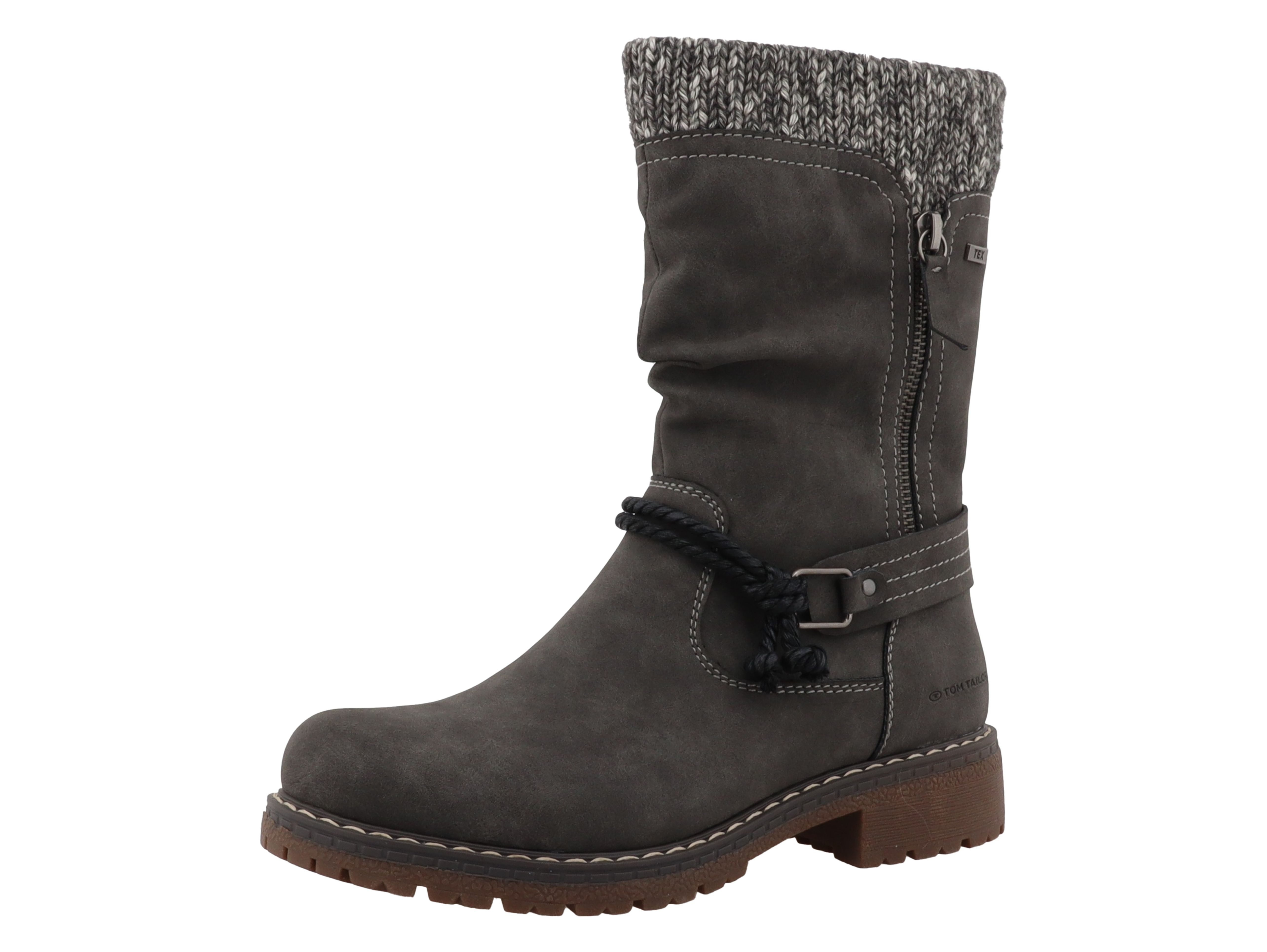 TOM TAILOR Stiefel, Blockabsatz, Kurzstiefel in Bequemweite G (weit)