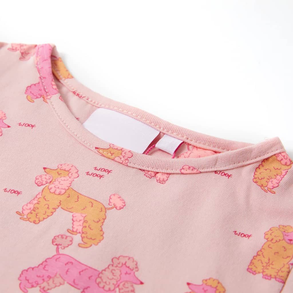 vidaXL Pyjama Kinderpyjama mit Kurzen Ärmeln Hellrosa 104