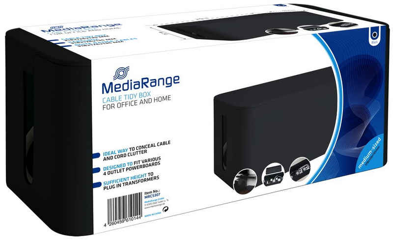 Mediarange Kabelbox Cable tidy box Kabelbox M medium sized schwarz