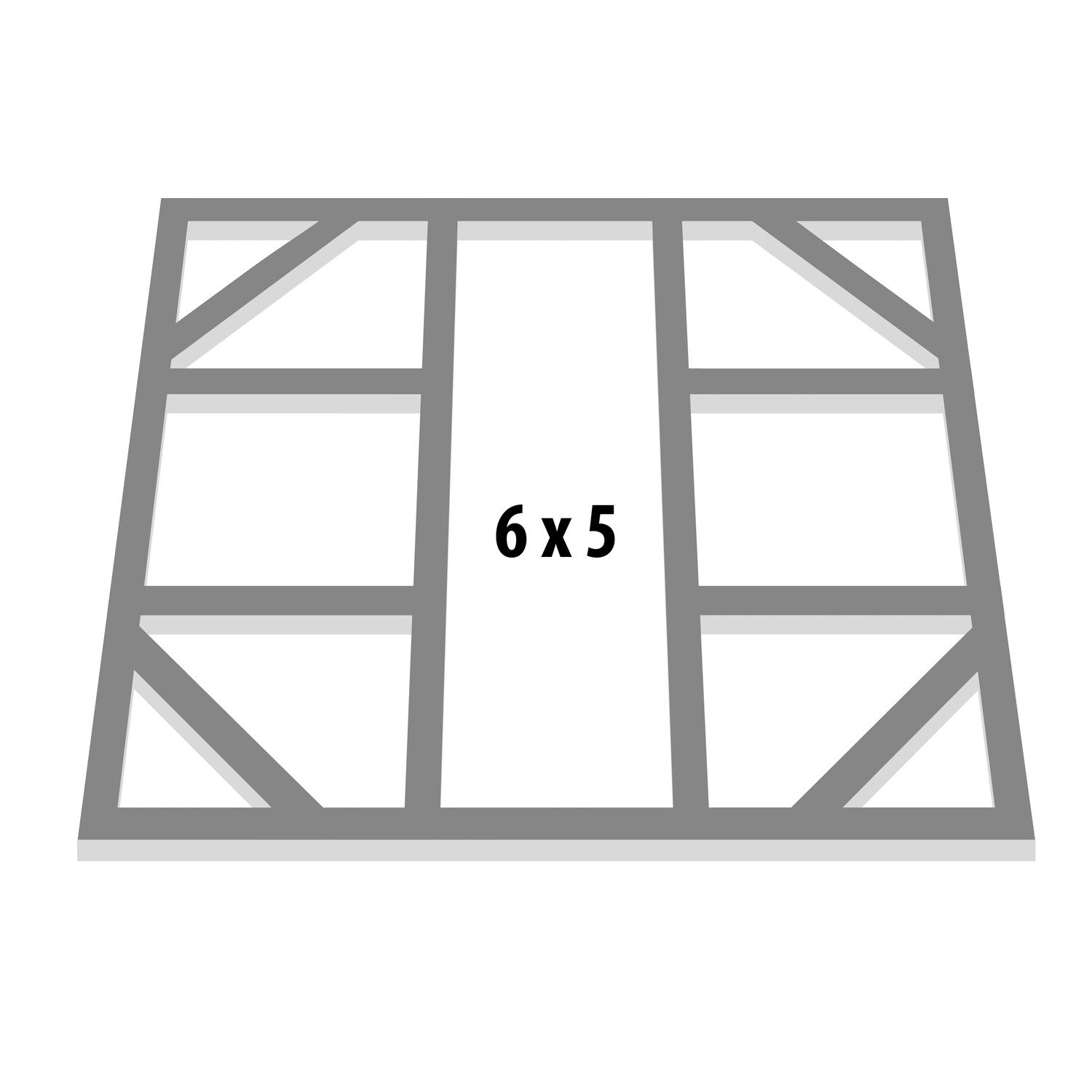 Globel Industries Gerätehaus-Fundamentrahmen Fundamentbodenrahmen für Gerätehauser "Dream 65" und "Lean-To 56", für Gerätehauser "Dream 65" und "Lean-To 56"