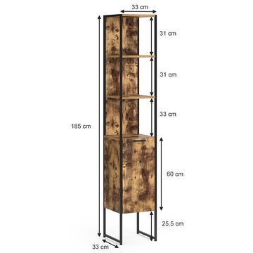 Vicco Hochschrank Badschrank Badezimmerschrank FYRK Vintage