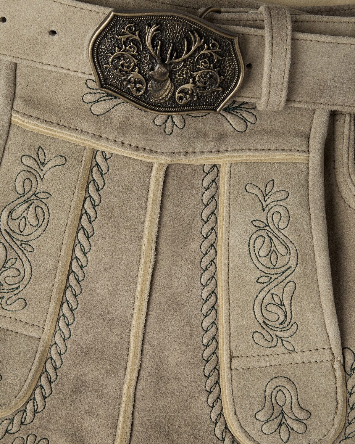 Almsach Trachtenlederhose Kurze Lederhose mit Gürtel