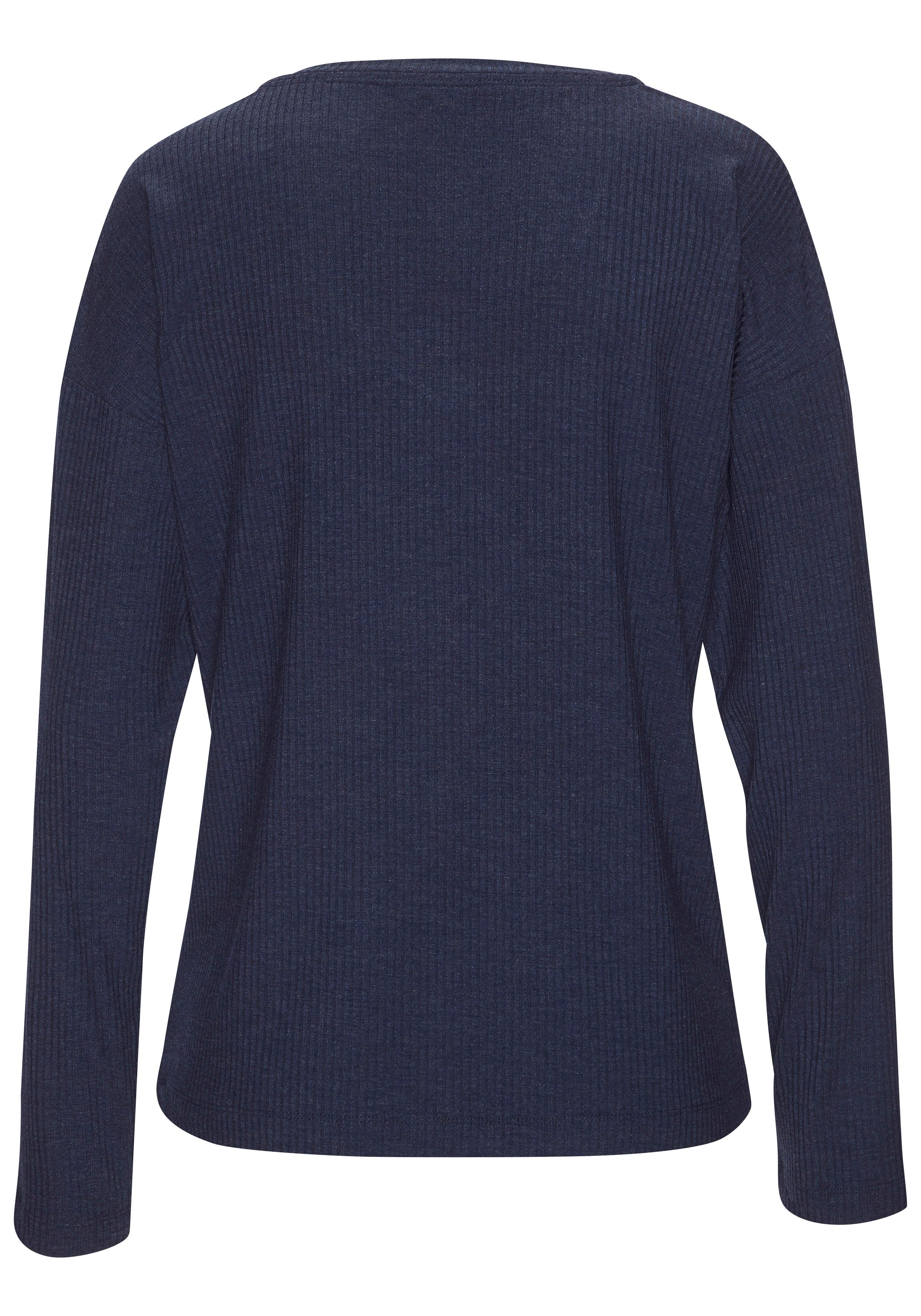 s.Oliver Pyjamaoberteil aus weicher Rippqualität