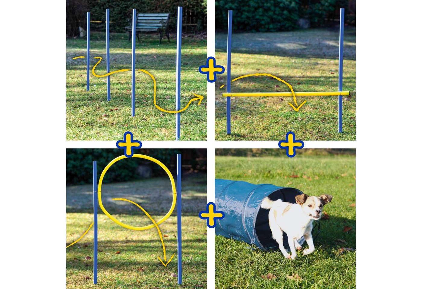 Thumbnail - Schecker Agility-Slalom Hundespielzeug - Dog Agility Set - S/M, Kunststoff, Set (4-tlg) Mit Aufbewahrungstasche