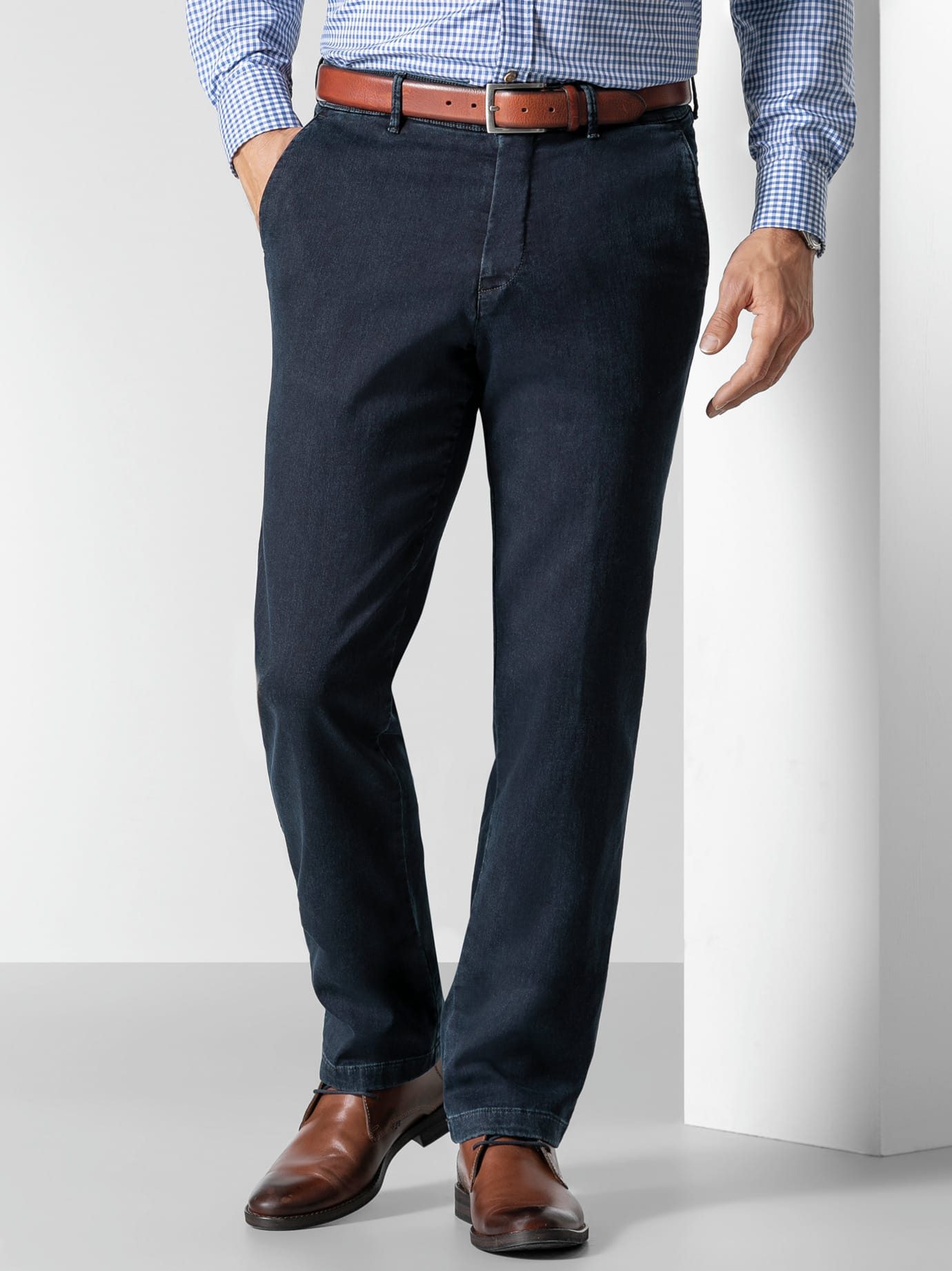 Walbusch Chinohose Herren Jogger-Jeans Chino Modern Fit Bi-Stretch Baumwolle, modern, Kurzgröße
