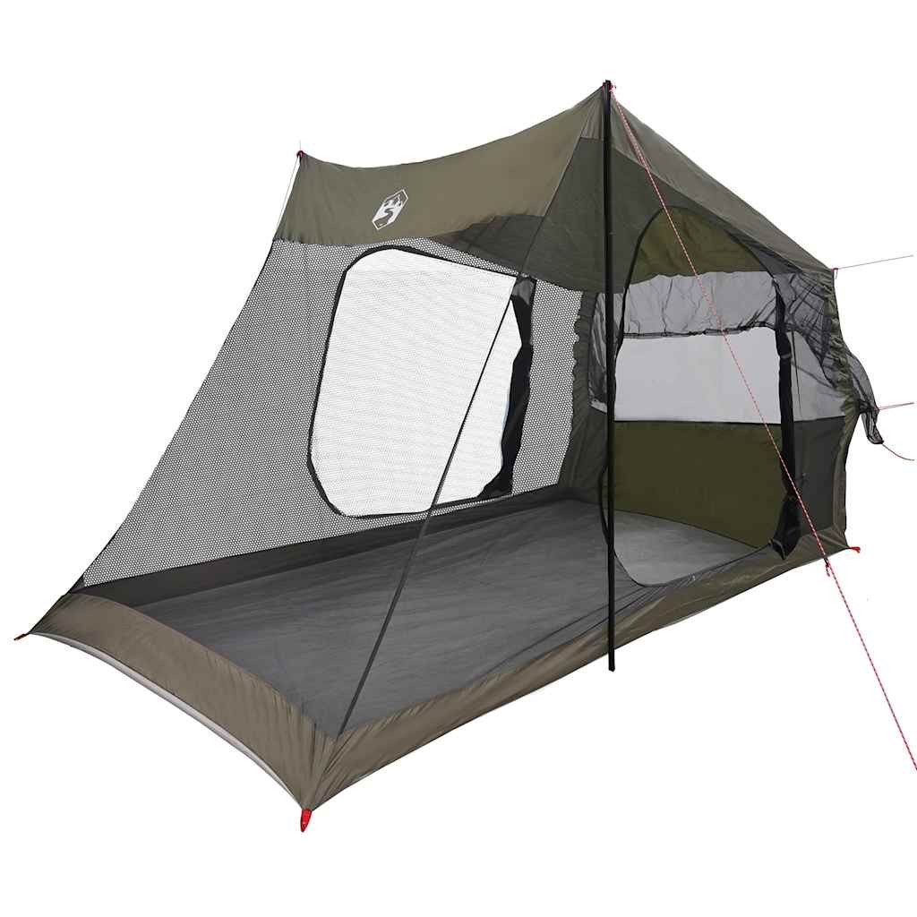 furnicato Buszelt Autozelt Olivgrün 356 x 206 x 205 cm wasserdicht mit E-Anschluss