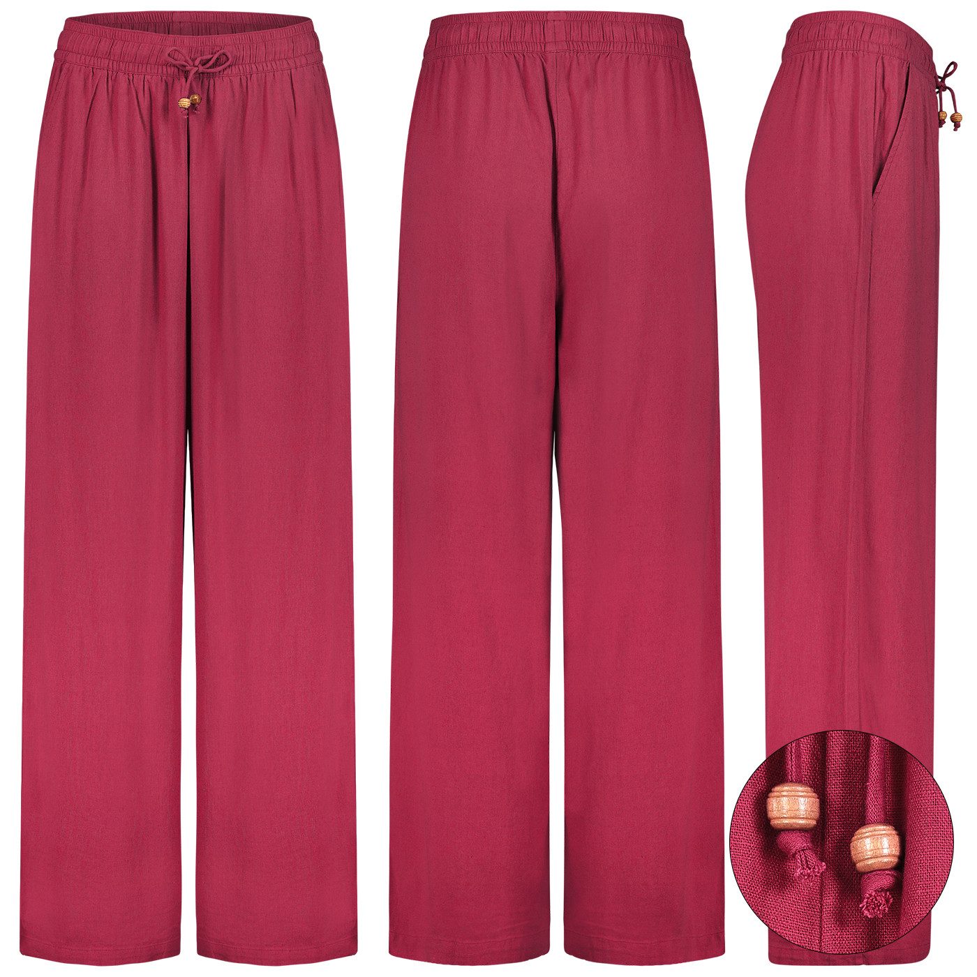Eight2Nine Chinos Eight2nine Damen Leinen Hose Leinenhose Regular Freizeithose Sommer