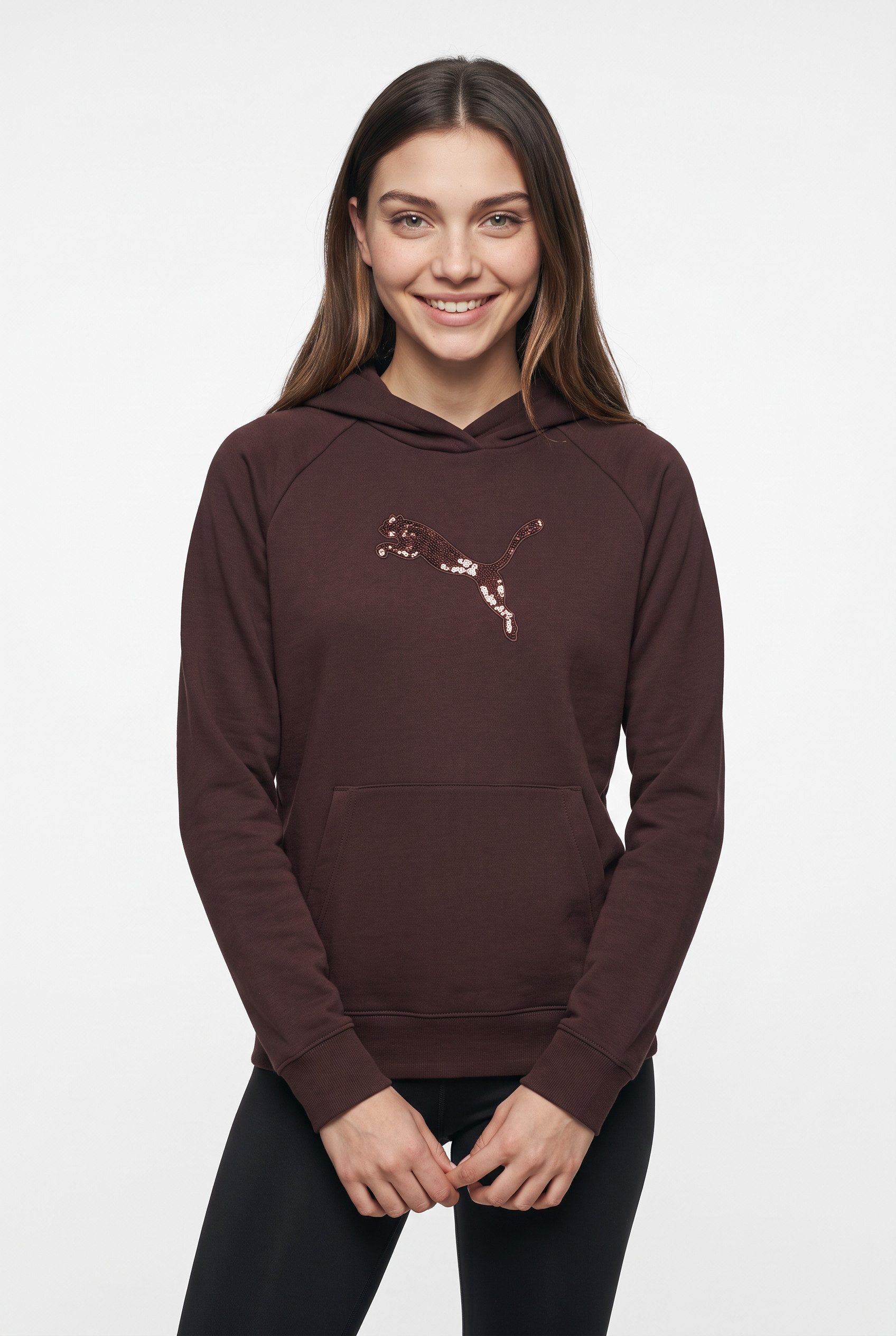 PUMA Kapuzensweatshirt ESS SEQUINS STANDARD HOODIE FL mit Kapuze, in normaler Länge