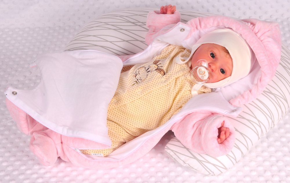 La Bortini Schneeoverall Baby Wagenanzug mit Bären Nickioverall Overall Schneeanzug kuschelig weich, 44 50 56 62 68 74