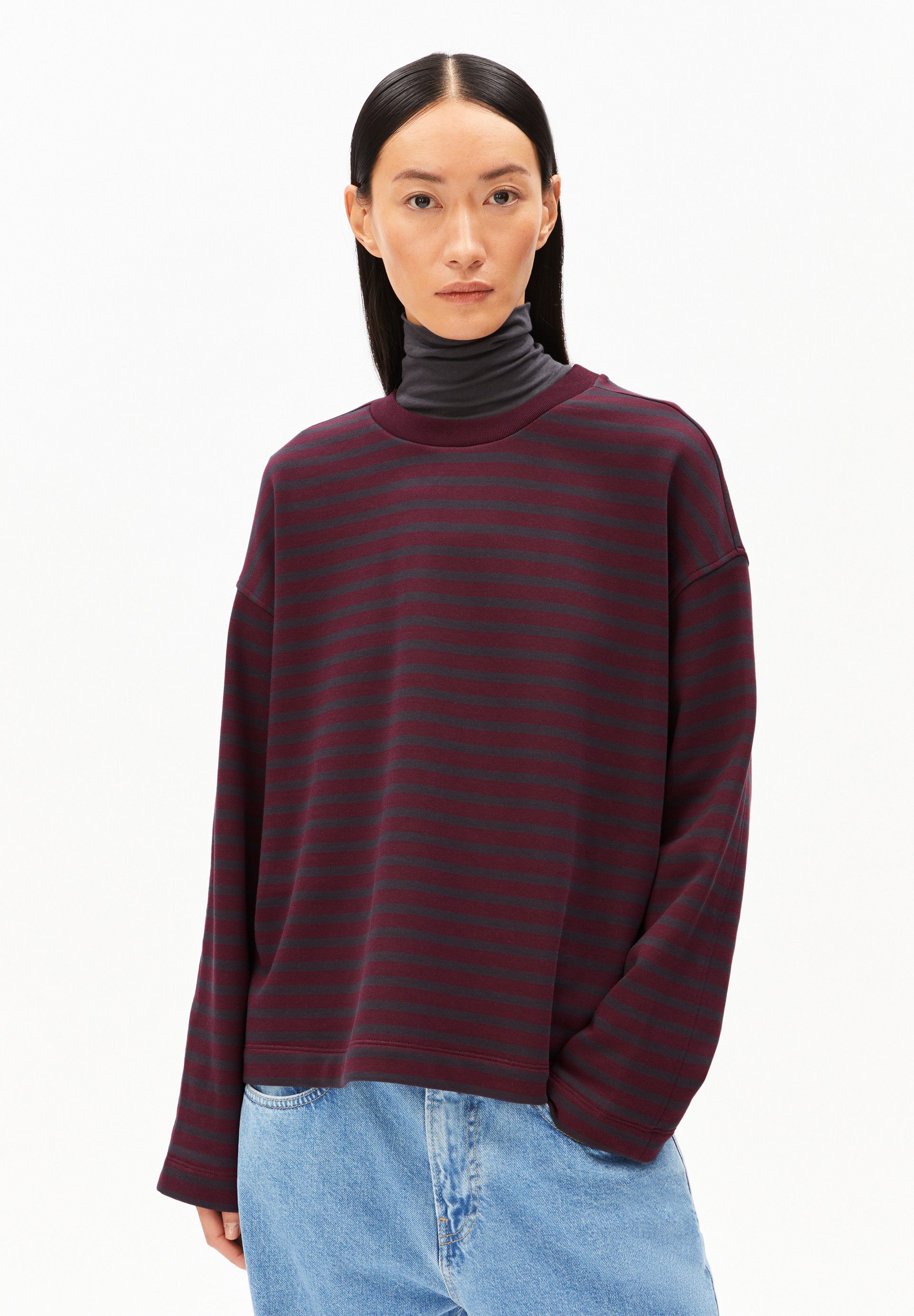 Armedangels Sweatshirt FRANKAA MAARLEN STRIPE Oversized Fit günstig online kaufen