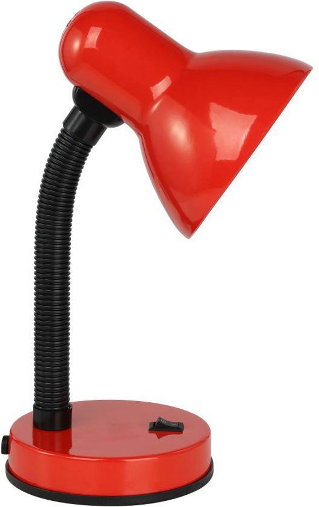 EGLO Tischleuchte BASIC, Ein-/Ausschalter, ohne Leuchtmittel, Leuchtmittel wechselbar, Ø12,5 x H30 cm / exkl. 1 x E27 (je max. 40W) / Wippschalter