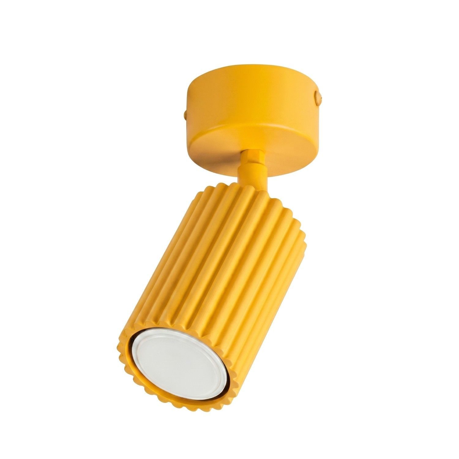 Licht-Erlebnisse Deckenstrahler BERTA, ohne Leuchtmittel, Aluminium verstellbar 6.5 cm breit Gelb GU10 Modern