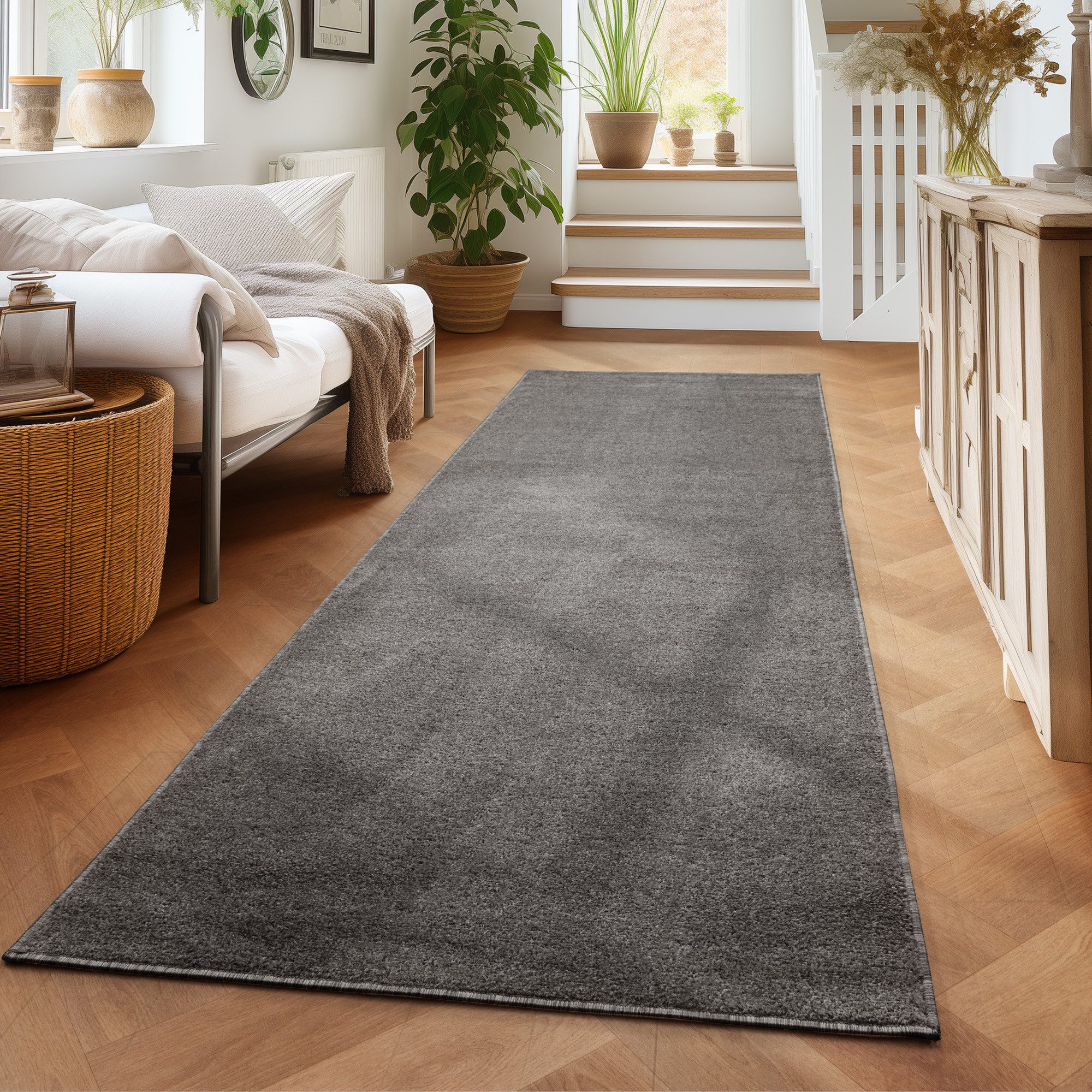 Carpettex Veloursteppich Unicolor - Einfarbig, Läufer, Höhe: 11 mm, Einfarb günstig online kaufen