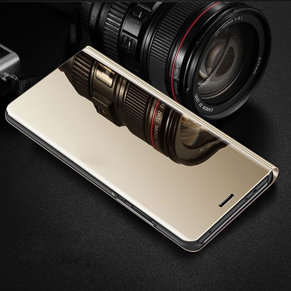 FITSU Handyhülle Handytasche für Samsung Galaxy Hülle Flipcase Spiegel Handyhülle, Hülle für A55, A35, A25, A15, A05s, A54, A53, A52, A51, A17, A37, A57