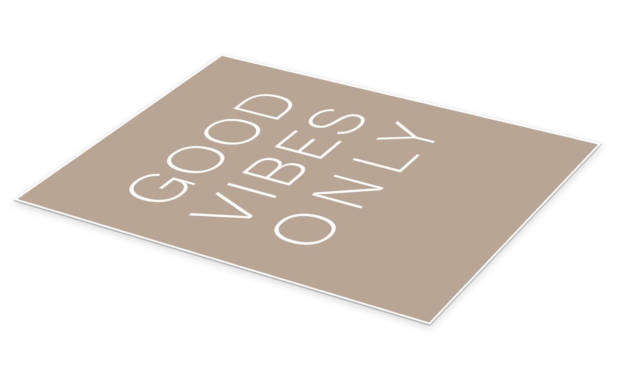 Posterlounge Poster Typobox, Good Vibes Only günstig online kaufen