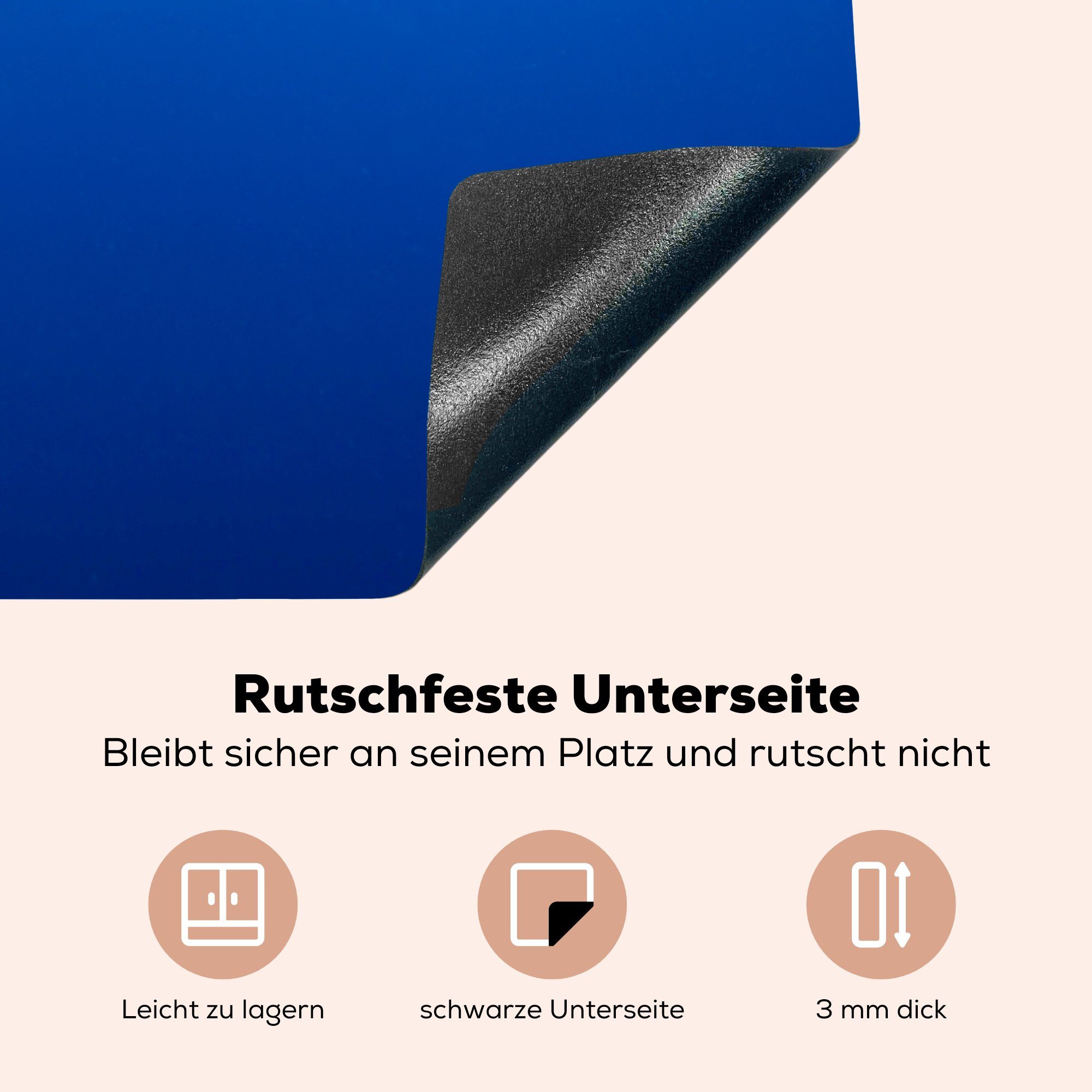 im Induktionskochfeld tlg), klaren MuchoWow Orca Wasser, (1 küche, die Vinyl, cm, Herdblende-/Abdeckplatte 81x52 für Ceranfeldabdeckung Schutz