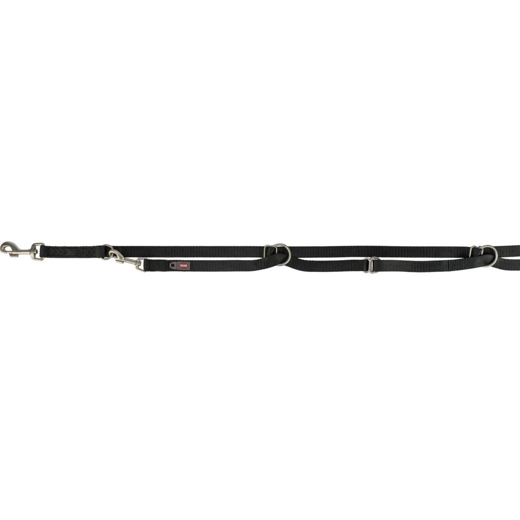 TRIXIE Hundeleine Premium Verlängerungsleine, extra lang - schwarz - 3,00 m/20 mm, Gurtband