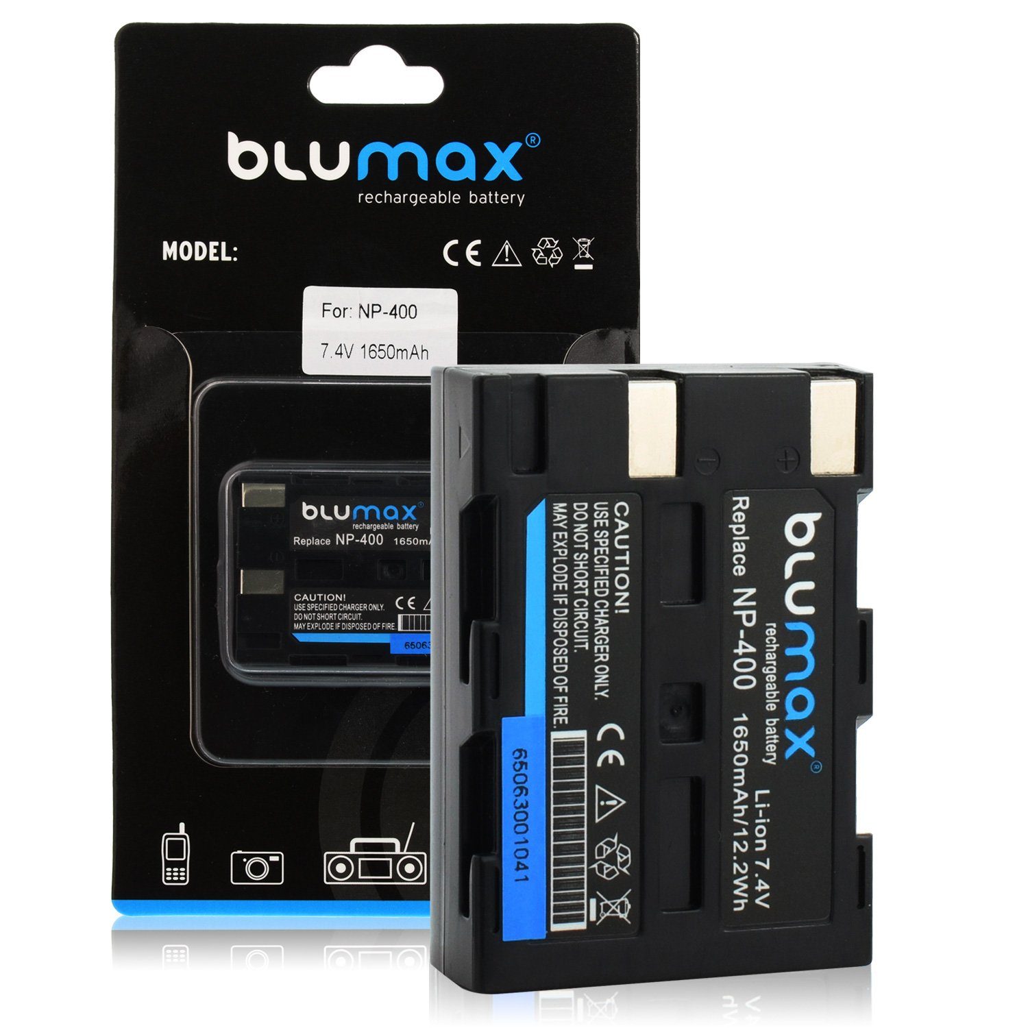 Blumax 2x SWEET Digital A-5 Kamera-Akku mAh 1650 NP-400 A A-7