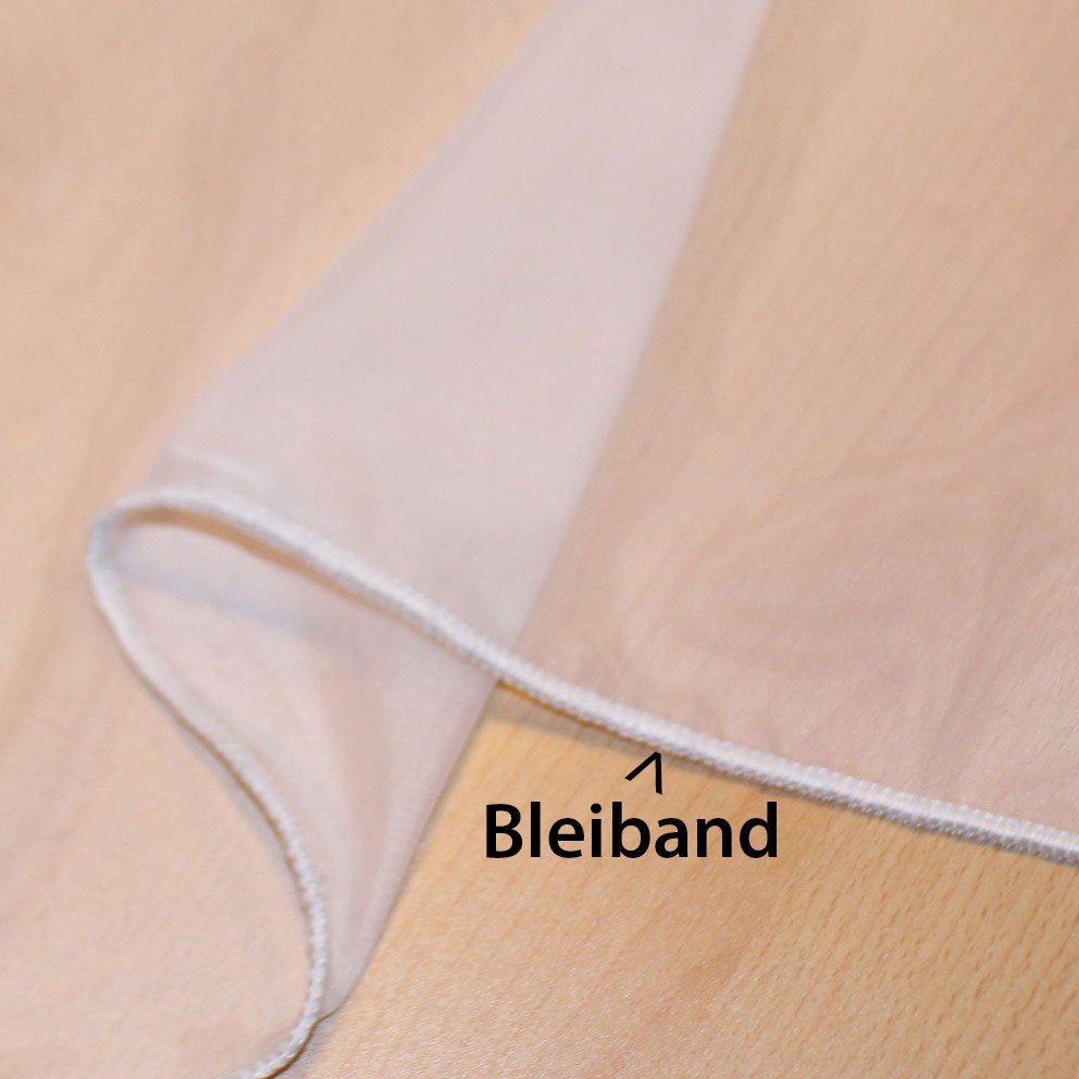 Bleibandabschluss Set Transparent Gardine, Vorhang Himbeere transparent, Gardinenbox, (2 61000CN Höhen Voile Schlaufe verschiedene St),