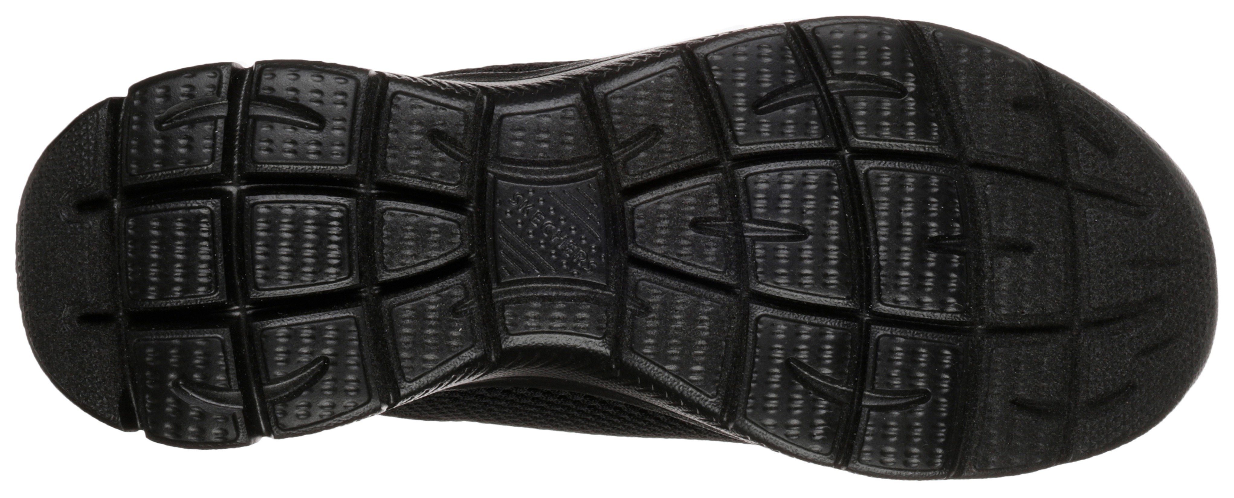 komfortabler mit Slip-On schwarz Innensohle Skechers Sneaker SUMMITS