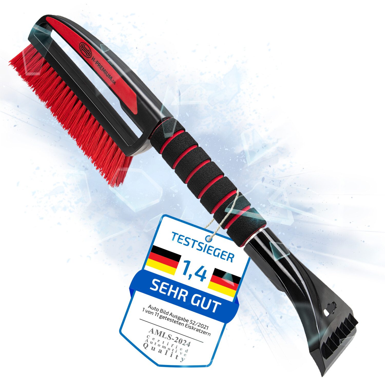 Glart Auto Eiskratzer Mit Schneebesen - 2-in-1 Winterwerkzeug Für Eis & Schnee