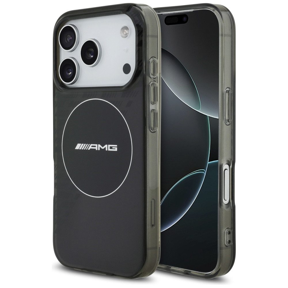 Mercedes Benz AMG Handyhülle MagSafe iPhone 17 Pro Kunststoff schwarz transparent Logo 6,3 Zoll, Kantenschutz