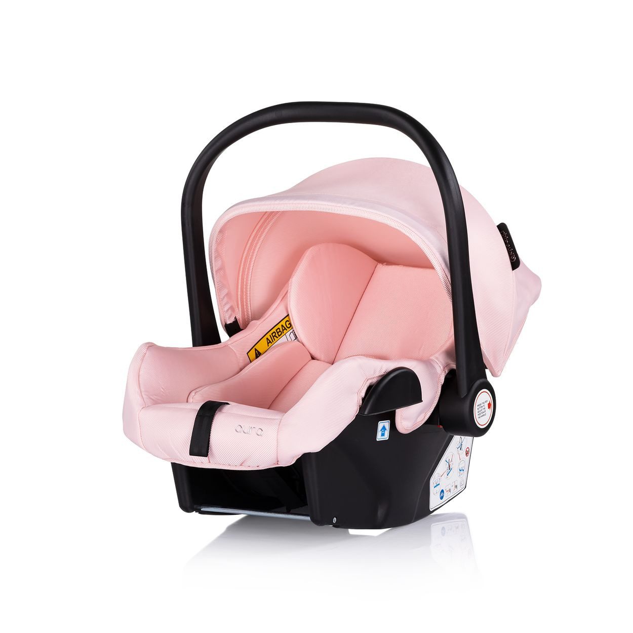 Chipolino Babyschale Babyschale i-Size Aura Gr. 0+, ab: 0, bis: 1.25, (40-85cm) Gruppe 0+, Griff verstellbar, Gurt