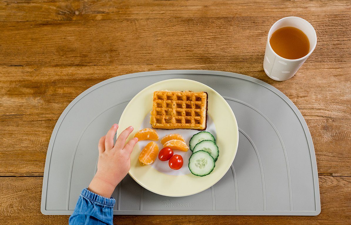 KINDSGUT Platzset Platzdeckchen Regenbogen, umweltfreundlich, Taupe günstig online kaufen