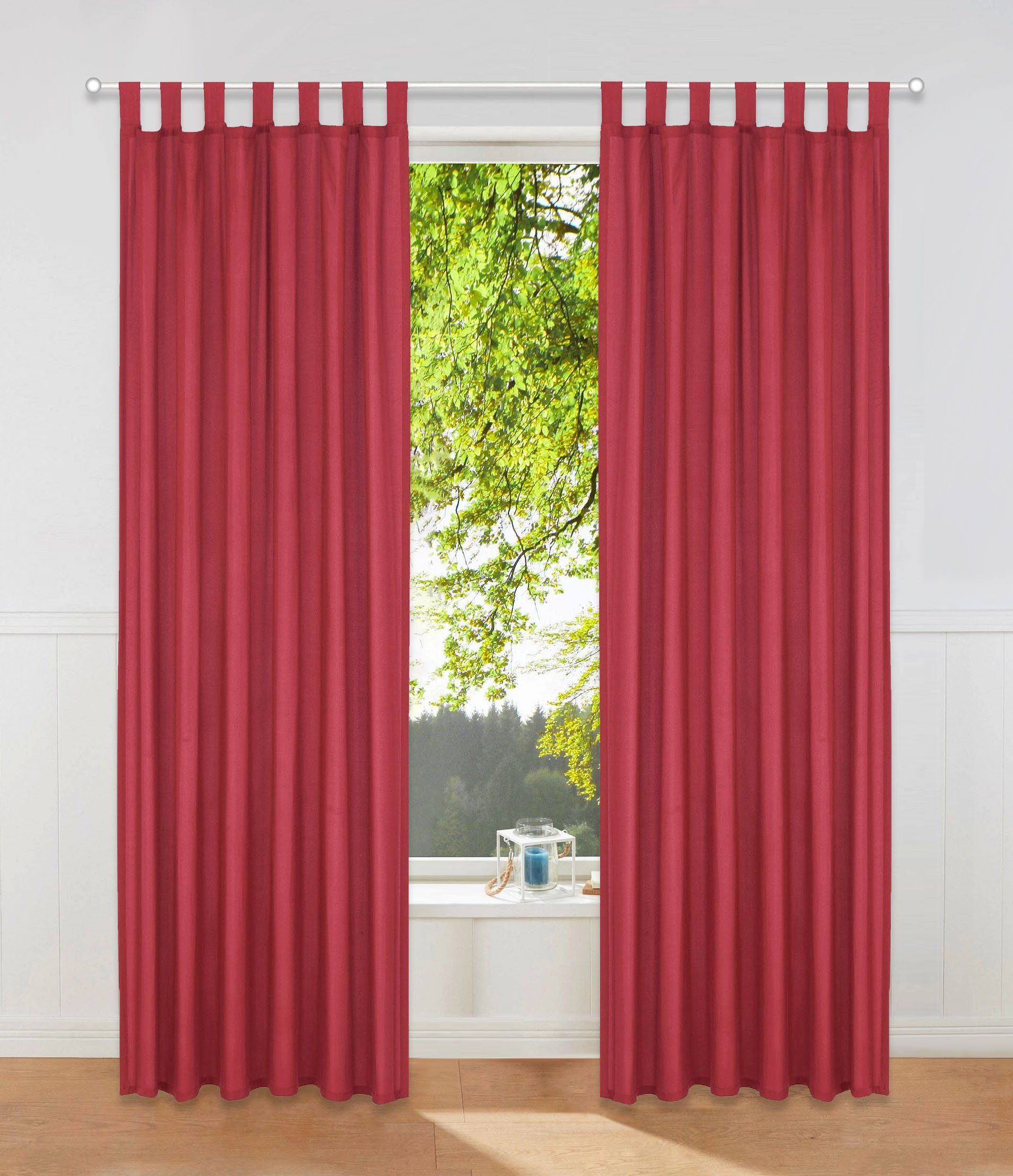 my home Vorhang Raja (2 St), Schlaufen, blickdicht, Polyester, 2er-Set, Bes günstig online kaufen