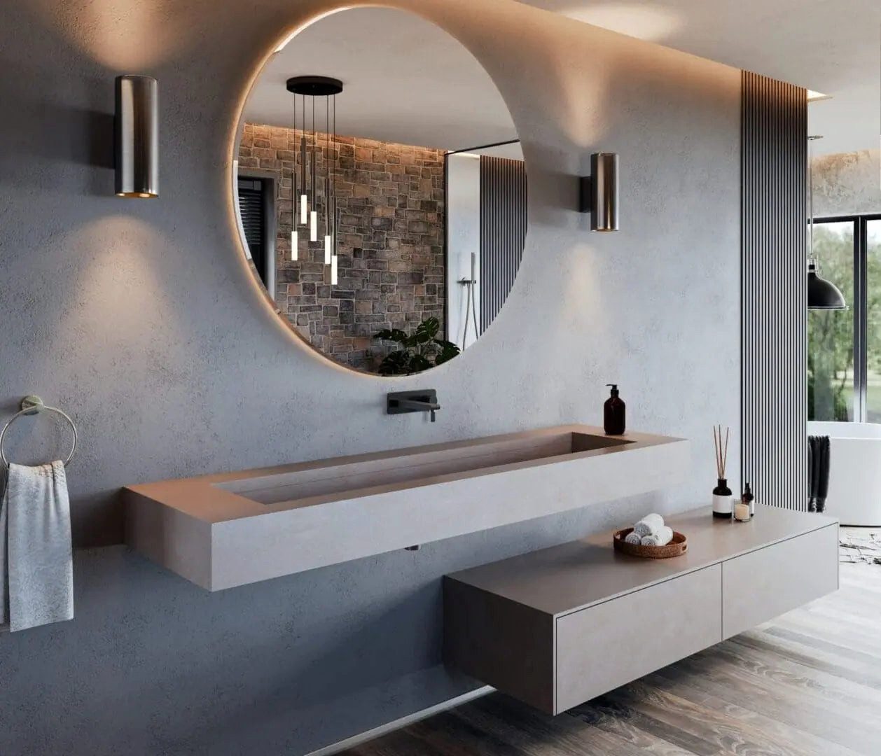 Henneke Waschtisch Corian® CuttingEdge, Fugenlos aus Mineralwerkstoff