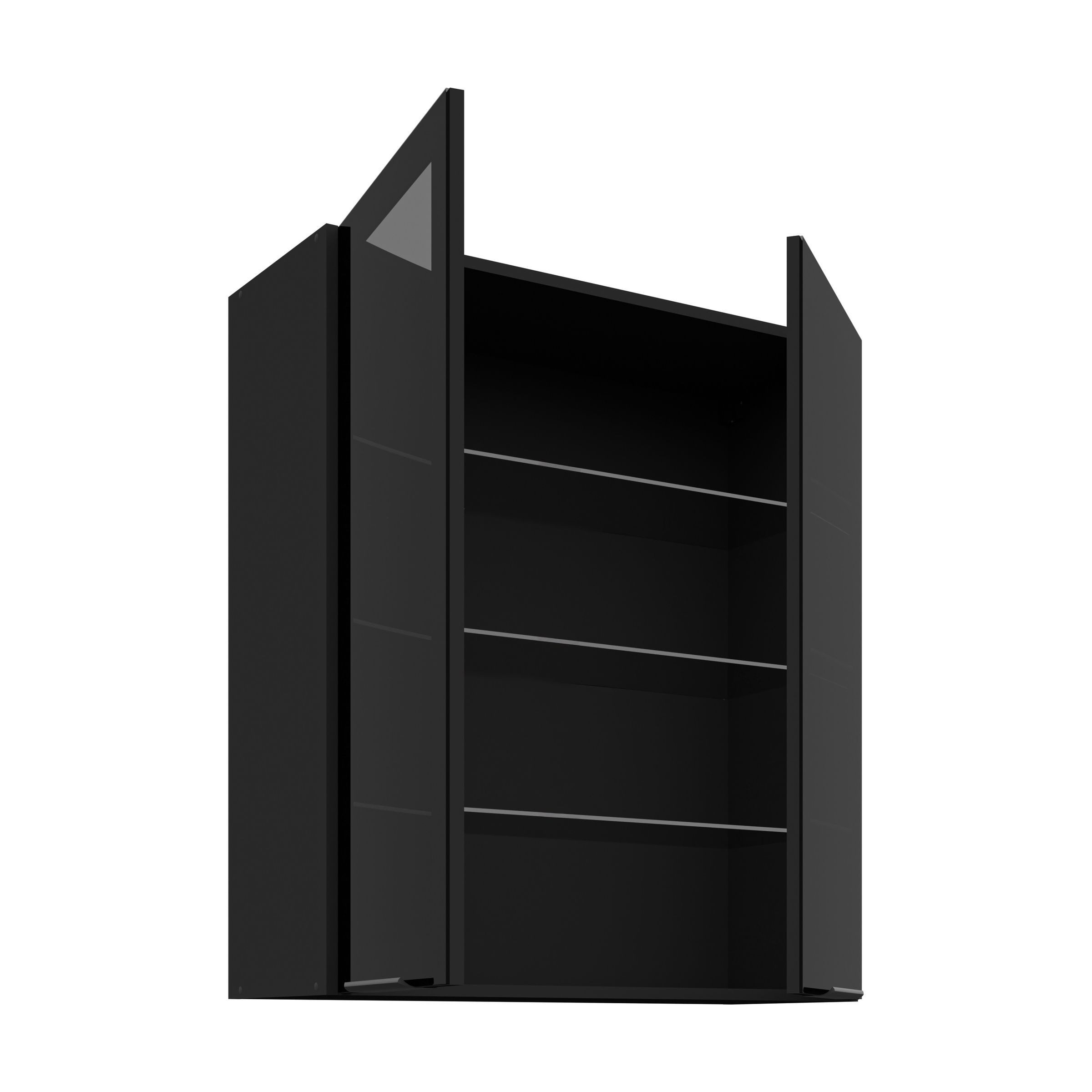 Küchen-Preisbombe Glashängeschrank 80 Küche SIENA Schwarz günstig online kaufen