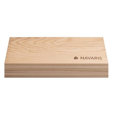 Navaris Grillplatte 6x Zedernholz Grillbretter zum Grillen - 35 x 14cm - Set (1-St)