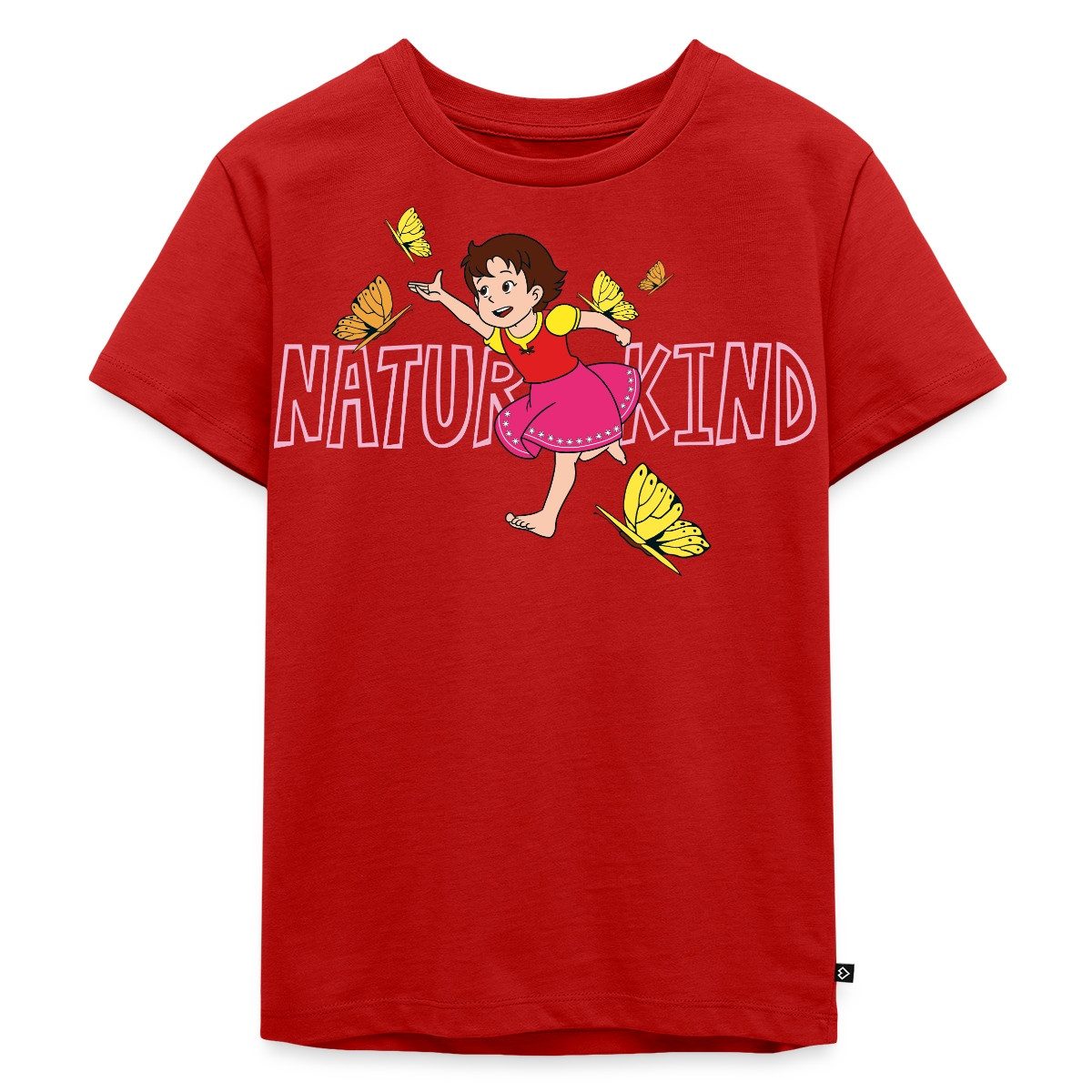 T-Shirt Heidi Naturkind Schmetterlinge Kinder Premium T-Shirt