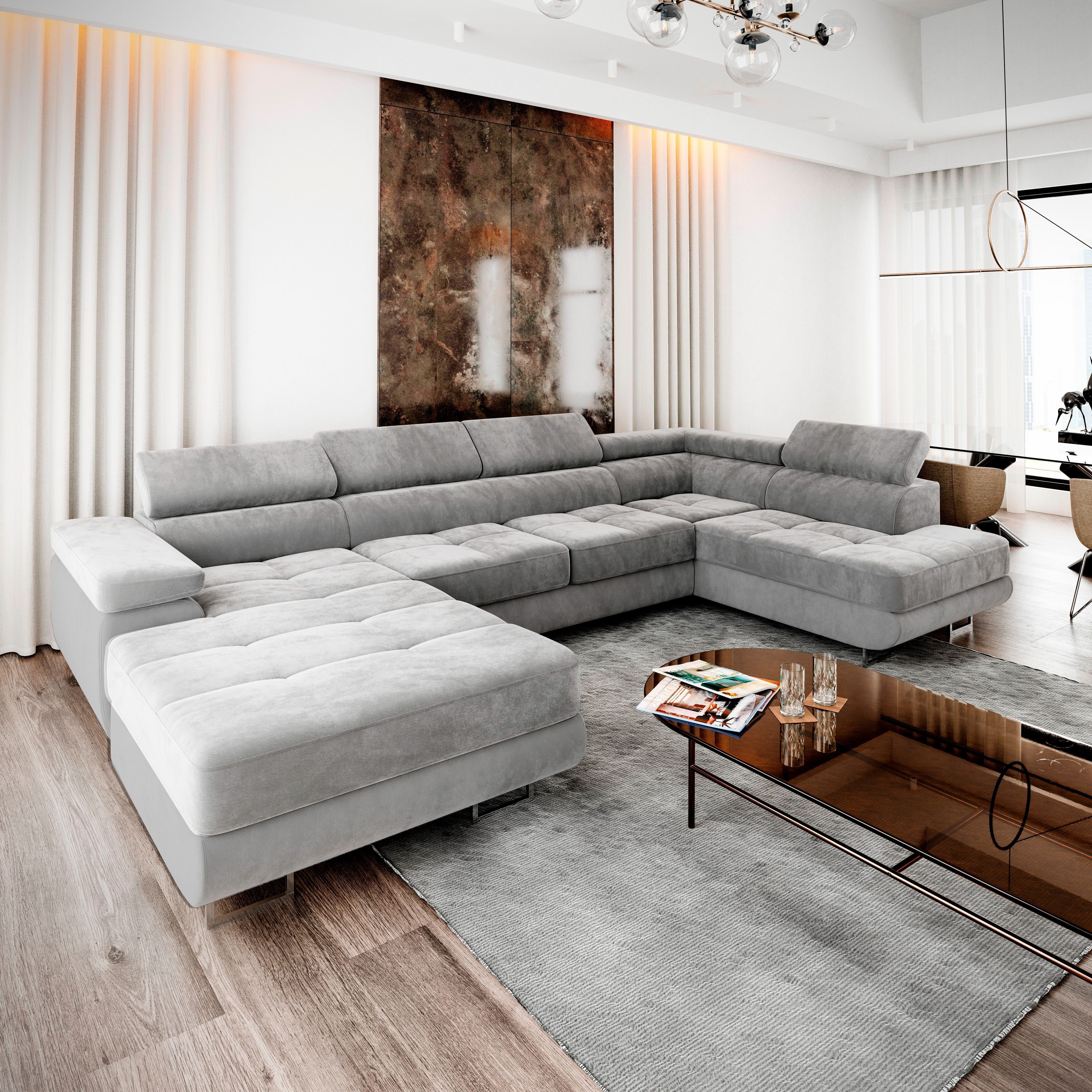 Masseno Ecksofa CASONE mit Schlaffunktion U-Form, günstig online kaufen