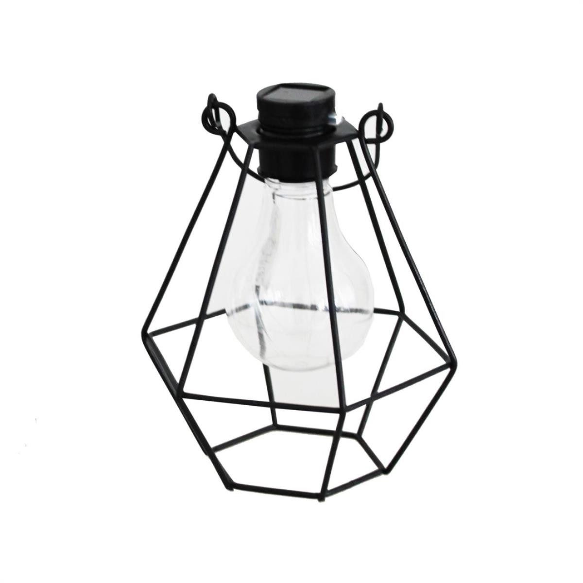 MARELIDA Hängeleuchte LED Solar Hängeleuchte eckig Industrial Look schwarz günstig online kaufen