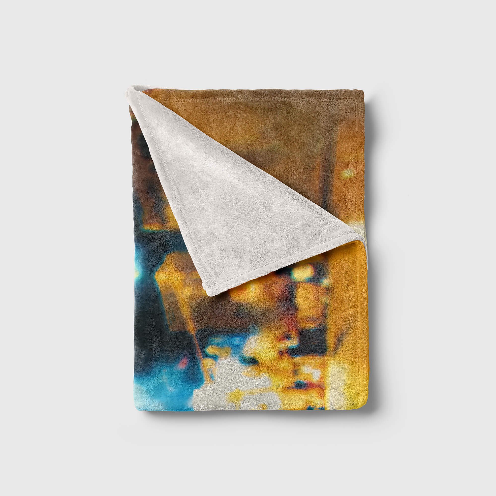Sinus Art Handtücher (1-St), Fotomotiv Straße, Baumwolle-Polyester-Mix Saunatuch Handtuch Mann mit Kuscheldecke jungen Strandhandtuch Handtuch