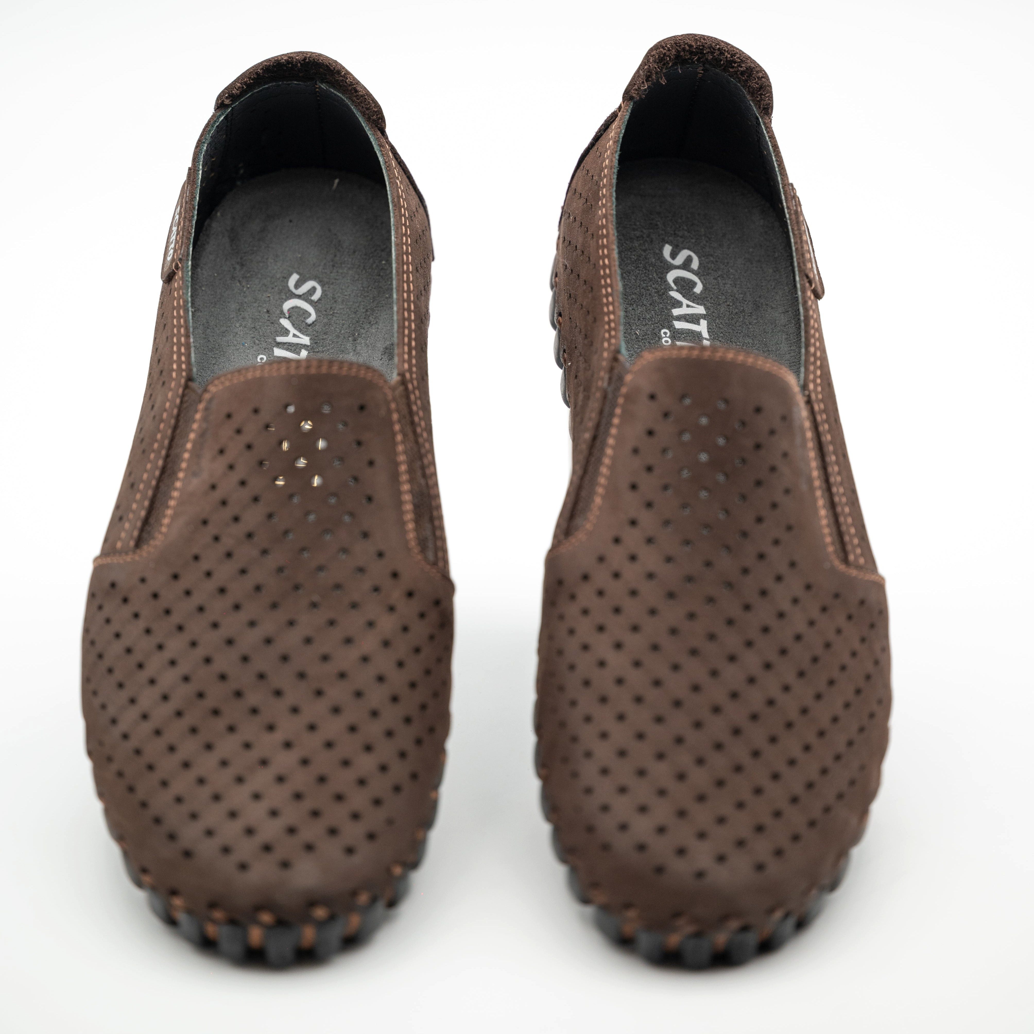Slip-On Slipper ohne Schnürsenkel, Männer Mokassins braun Slipper