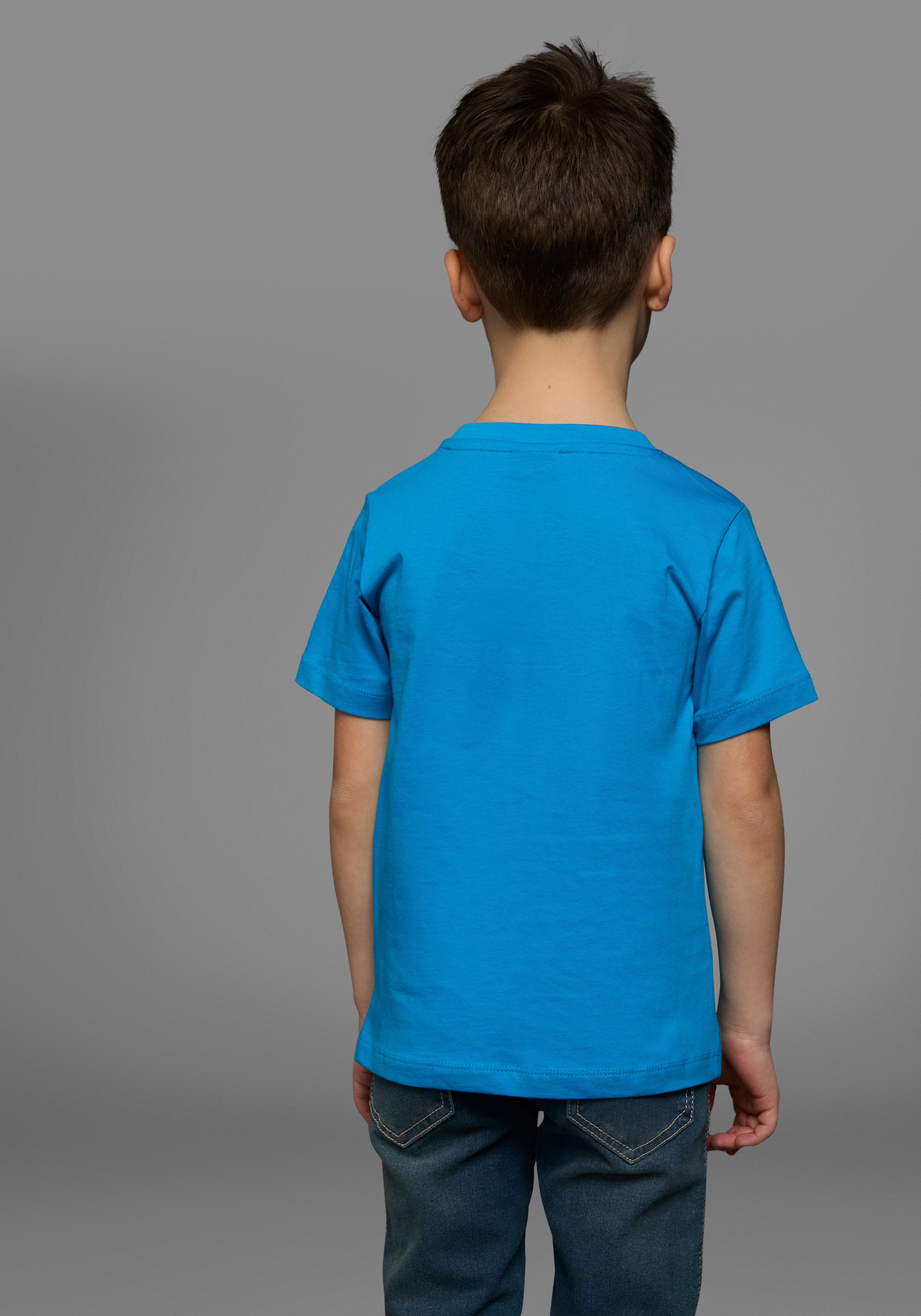 KIDSWORLD T-Shirt Mit coolem FEUERWEHR Druck Kurzarm, Basic-Passform, mit stylischem Druck, Rundhalsausschnitt
