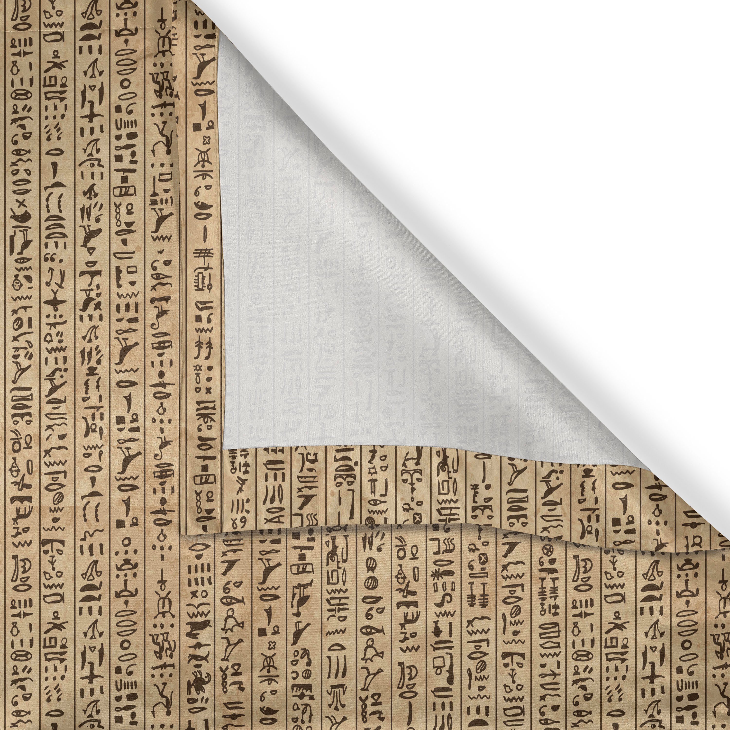 Hieroglyphs Gardine Schlafzimmer Ancinet Wohnzimmer, Dekorative ägyptisch 2-Panel-Fenstervorhänge für Abakuhaus,