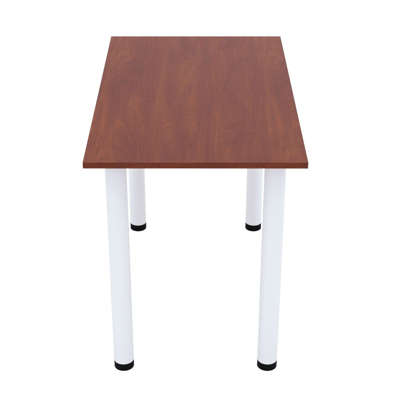 AKKE Esstisch, Esszimmertisch mit PVC Küchentisch Locarno 2mm Beinen weißen Bürotisch