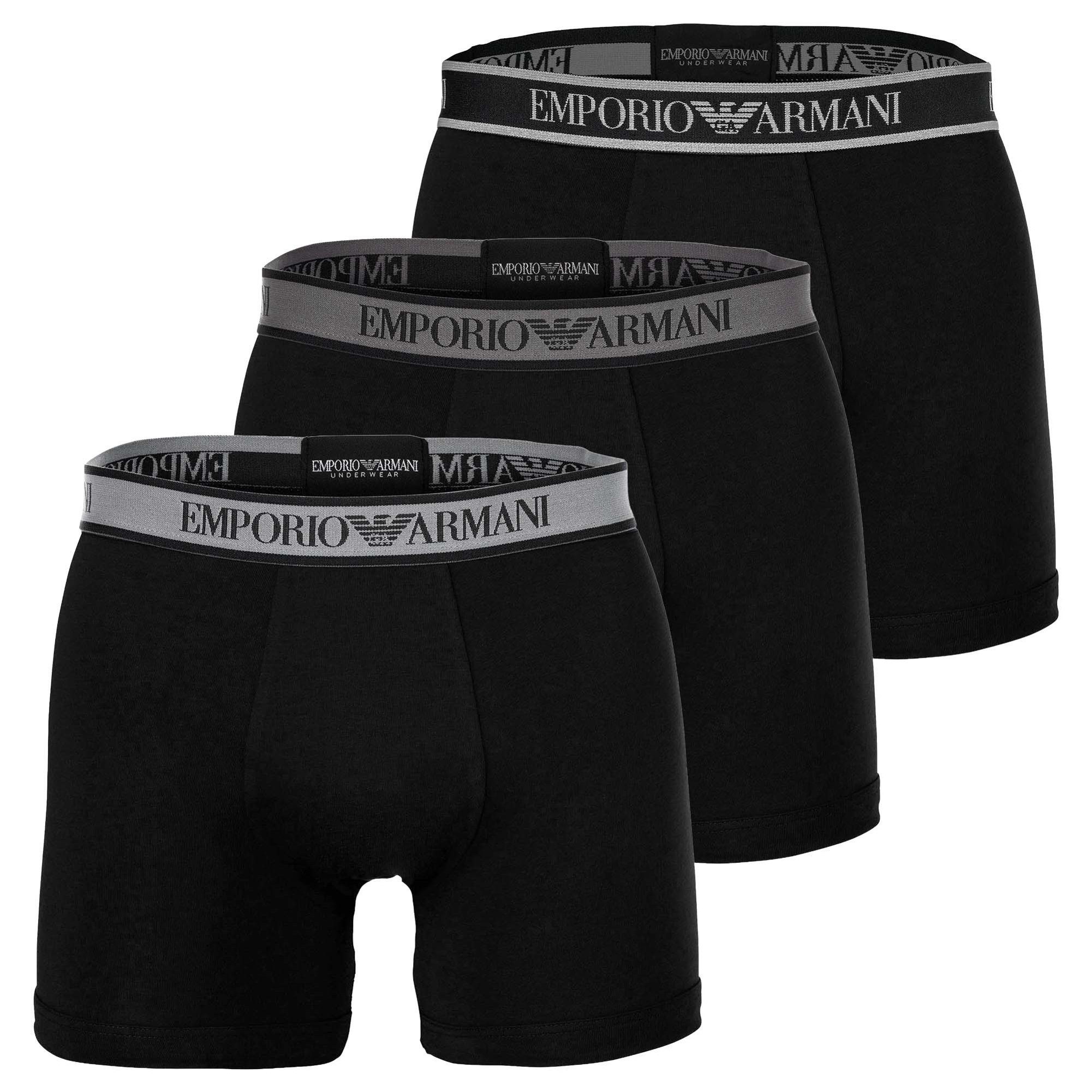 Emporio Armani Boxer Herren Boxershort 3er Pack Baumwolle CORE LOGOBAND (Packung, 3er Pack)