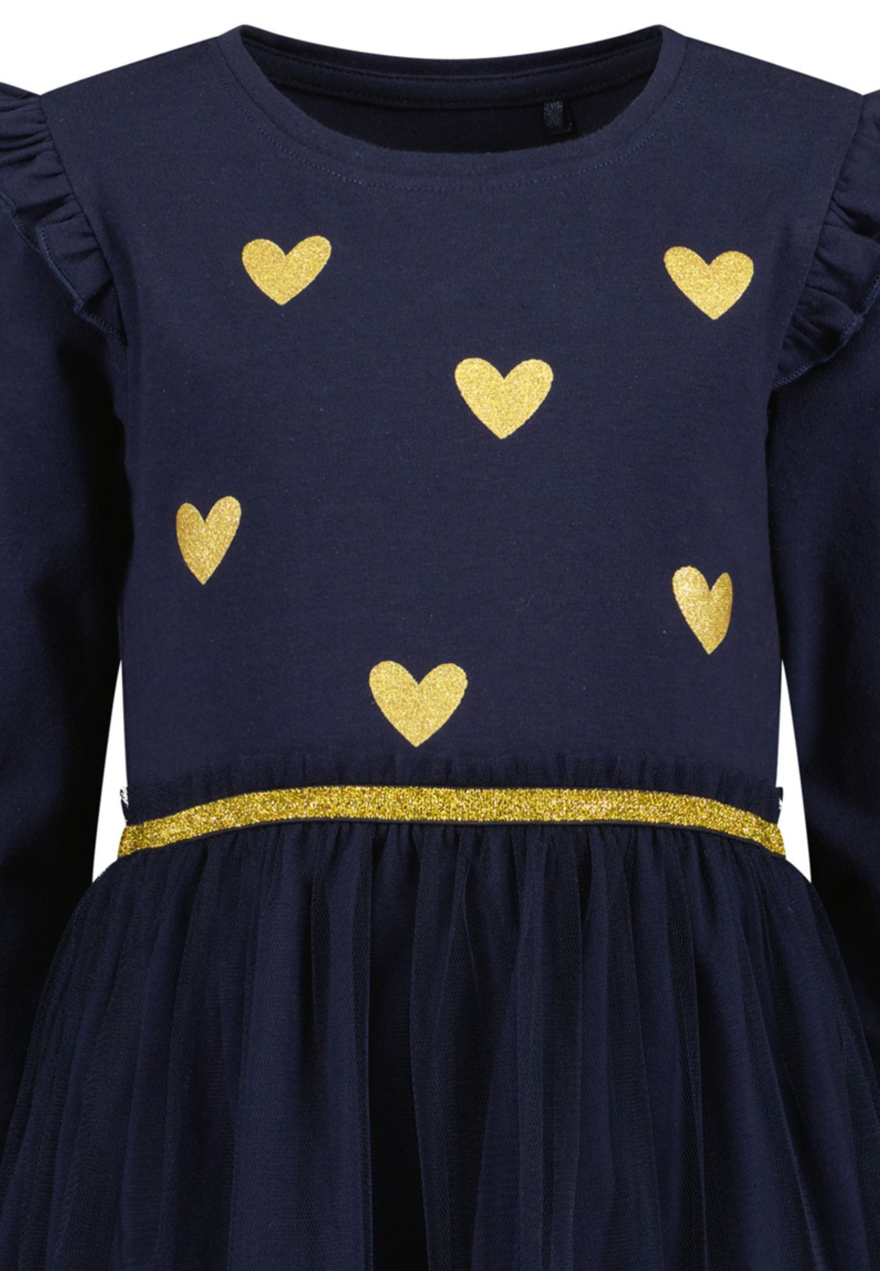 Blue Seven Tüllkleid Baumwollmischung, Glitzerdruck