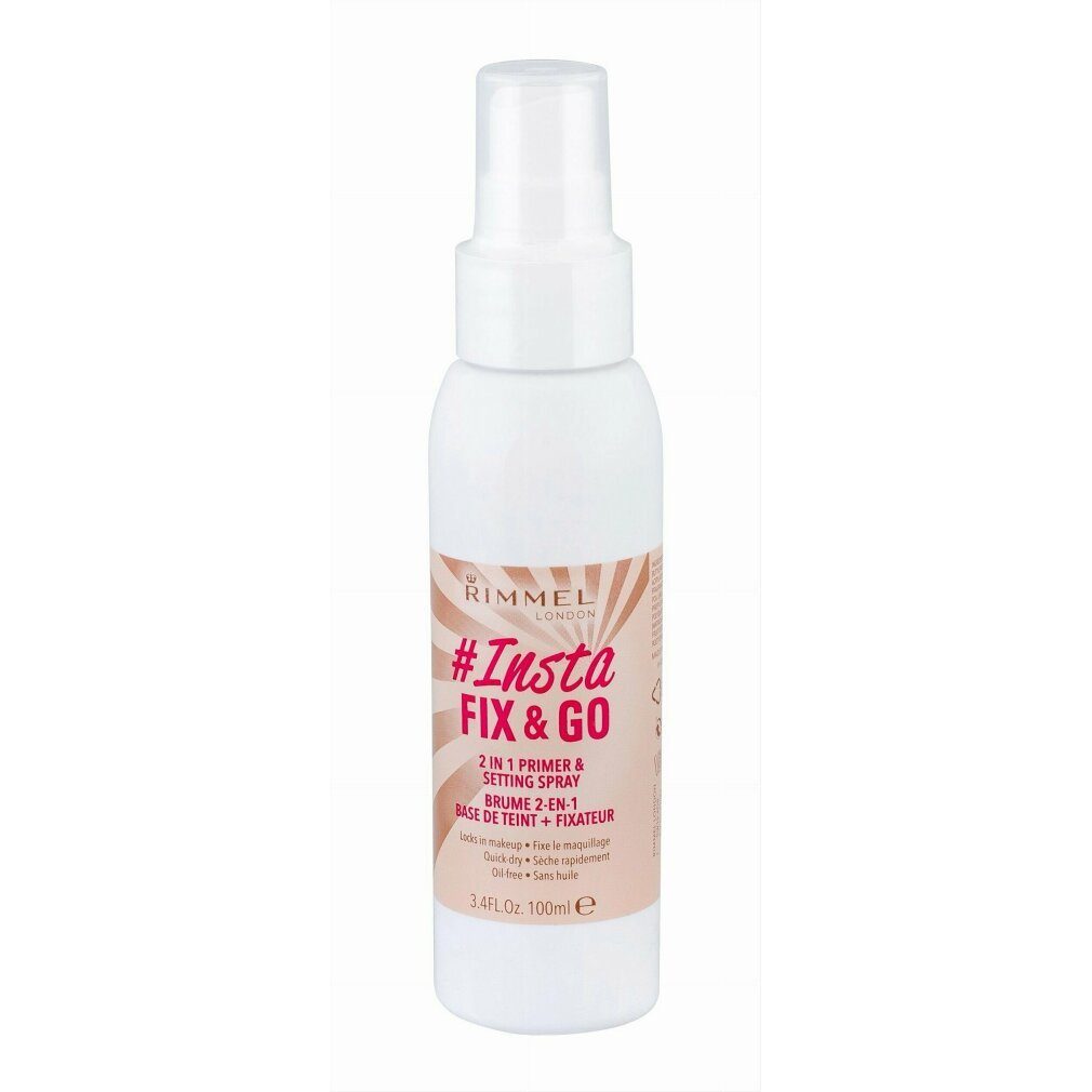 Rimmel London Primer Lasting Finish Fix y Go 2 In 1 Primer and Setting Spray 100