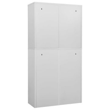 vidaXL Fächerschrank Büroschrank Hellgrau 90x40x180 cm Stahl (1-St)