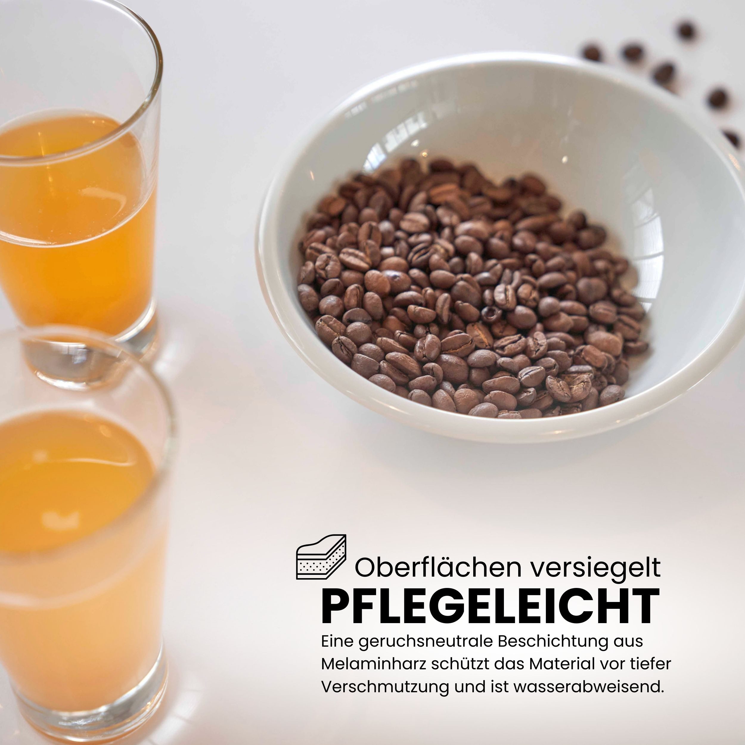 bümö Sideboard office Sideboard mit Schwebetür, Dekor: Weiß/Eiche