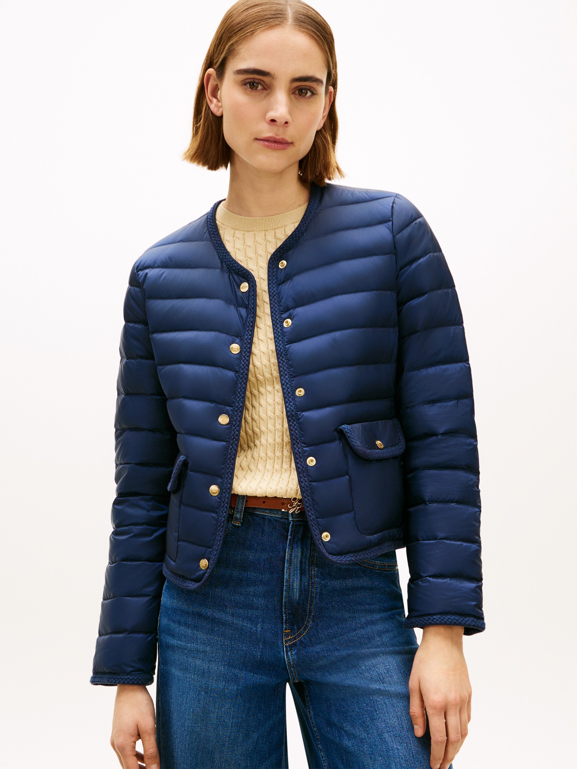 Tommy Hilfiger Steppjacke FEMININE LW DOWN JACKET mit aufgesetzten Taschen
