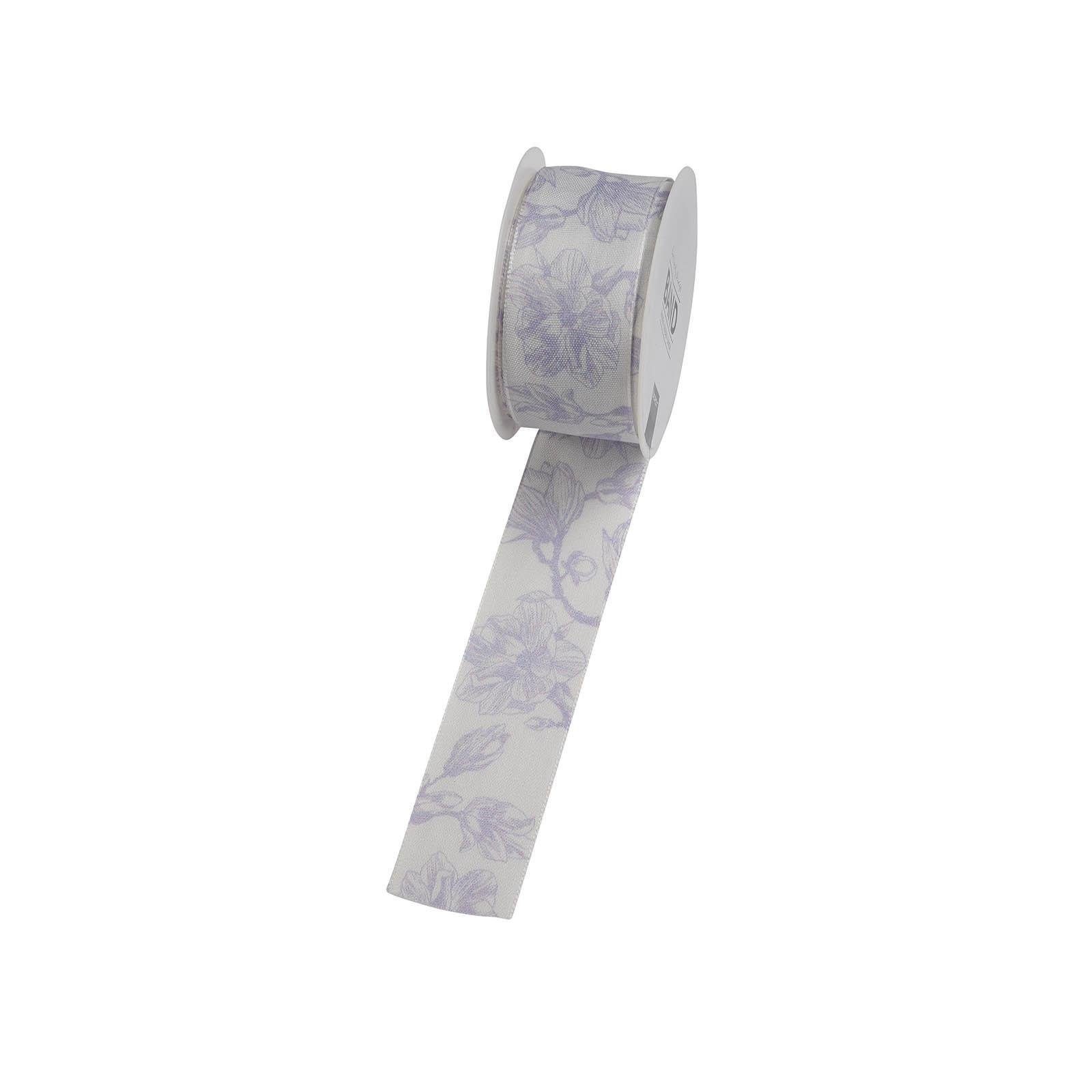 Depot Geschenkpapier Band Magnolie, aus Polyester, L 3 Meter, B 4 Zentimeter Violett